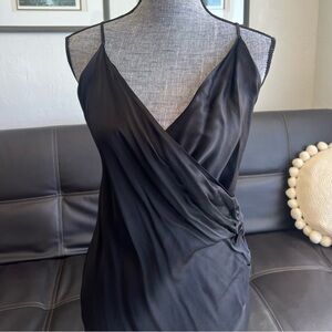 ZARA Women’s Black Draped Camisole Dress